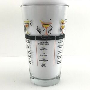 Vintage Libbey 16oz Pint Glass Mixed Drink Cocktail Recipe Glass MCM Barware